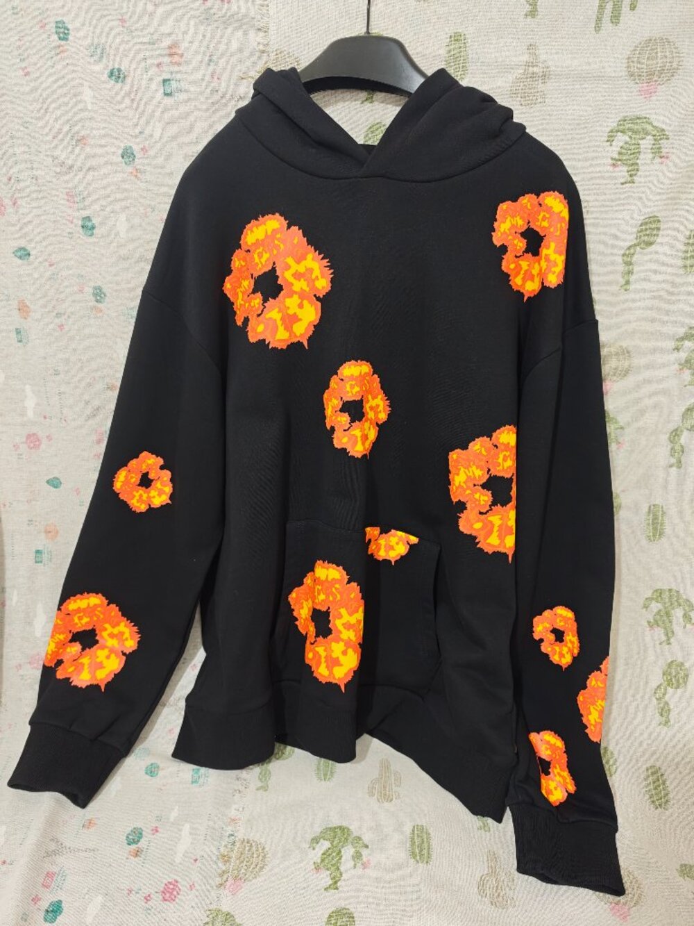 Denim Tears Black Orange Cotton Wreath Hoodie XL Unisex